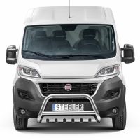 STEELER Frontschutzbügel mit Blech inkl. Anbausatz Edelstahl poliert