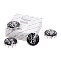 Radnabendeckel Alfa Romeo Logo Schwarz-Weiß 4er Set