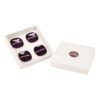 Radnabenabdeckung in Matt Lila Panda Logo