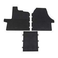 Fußmatte Gummi schwarz mit hohem Rand