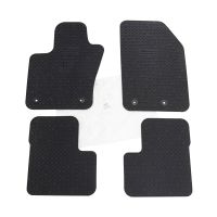 Fußmattensatz in Schwarz 4-Teilig