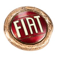 Emblem FIAT rund gesteckt bronze