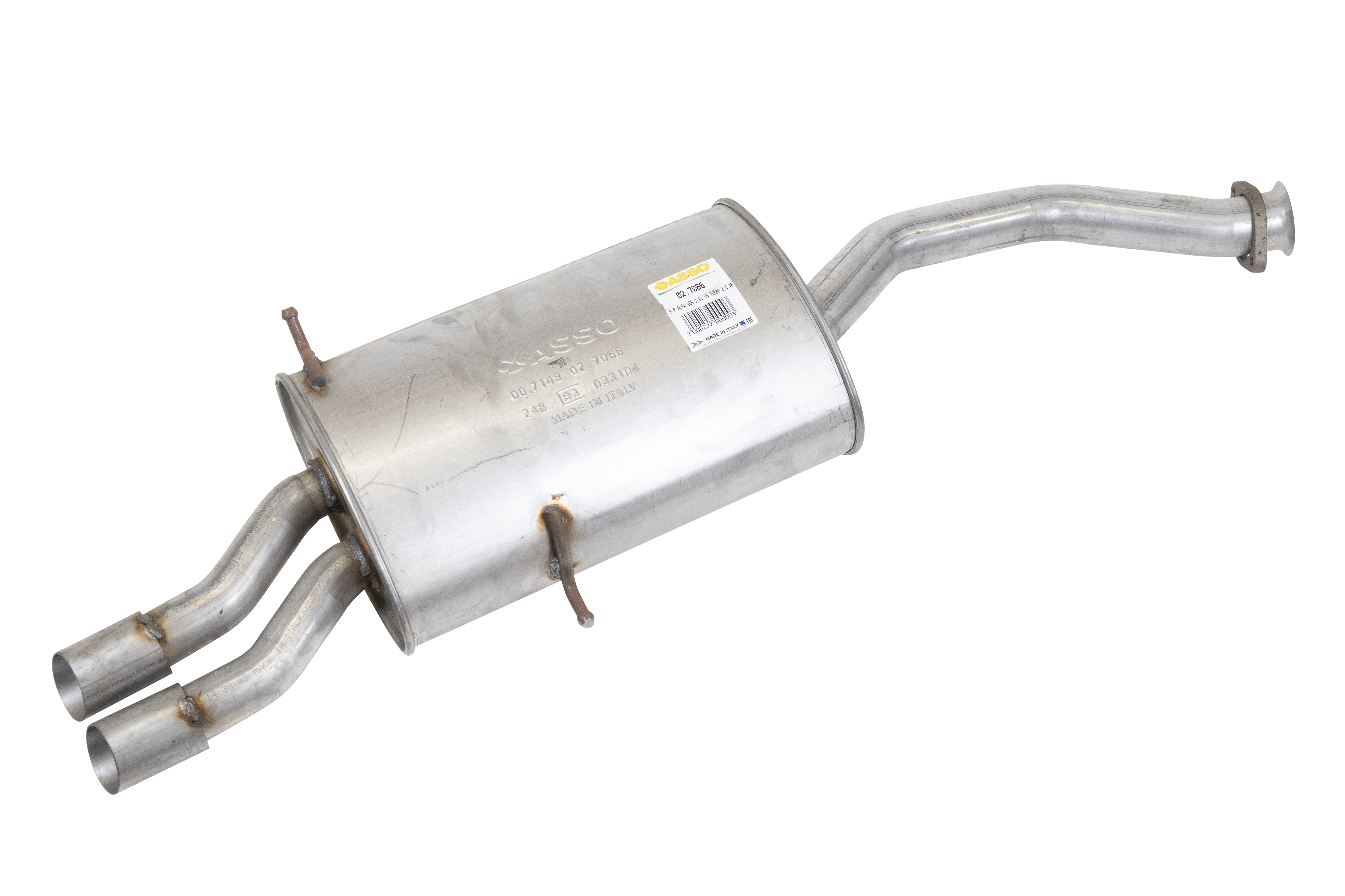 Auspufftopf hinten Alfa Romeo 166 2,5 3,0 3,2 V6 24 V 138 / 140 / 162 / 166 / 176 KW 2492 / 2959 / 3179ccm