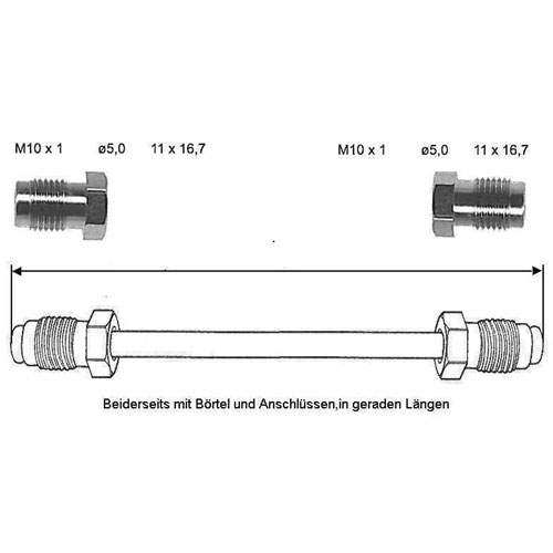 Bremsleitung 900 mm 10 X 1