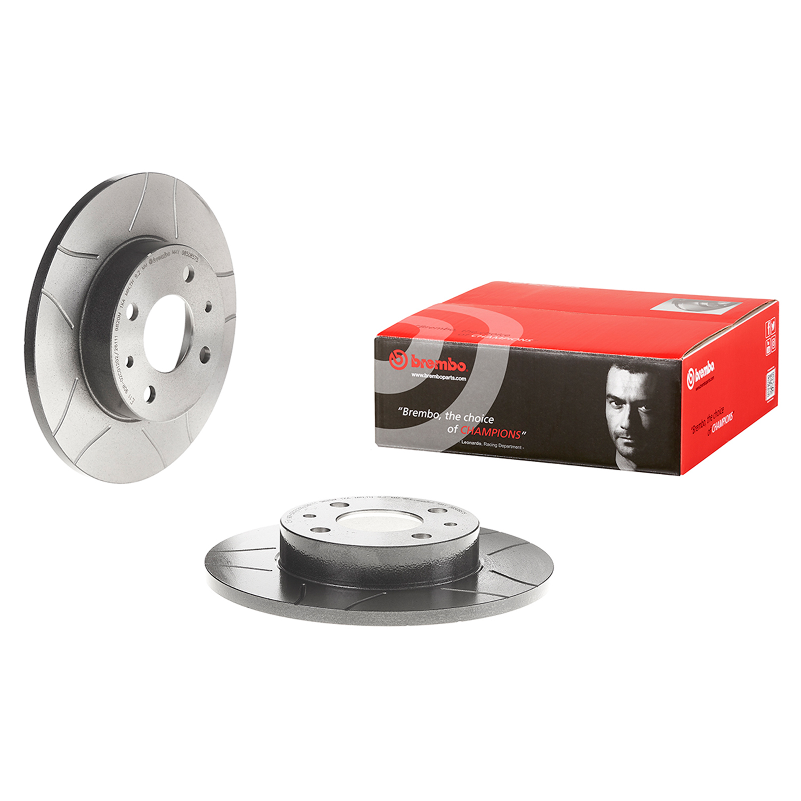 Satz Sport-Bremsscheiben Brembo geschlitzt Fiat 500 Panda Coupe Barchetta Lancia Y Ypsilon Musa Alfa Romeo