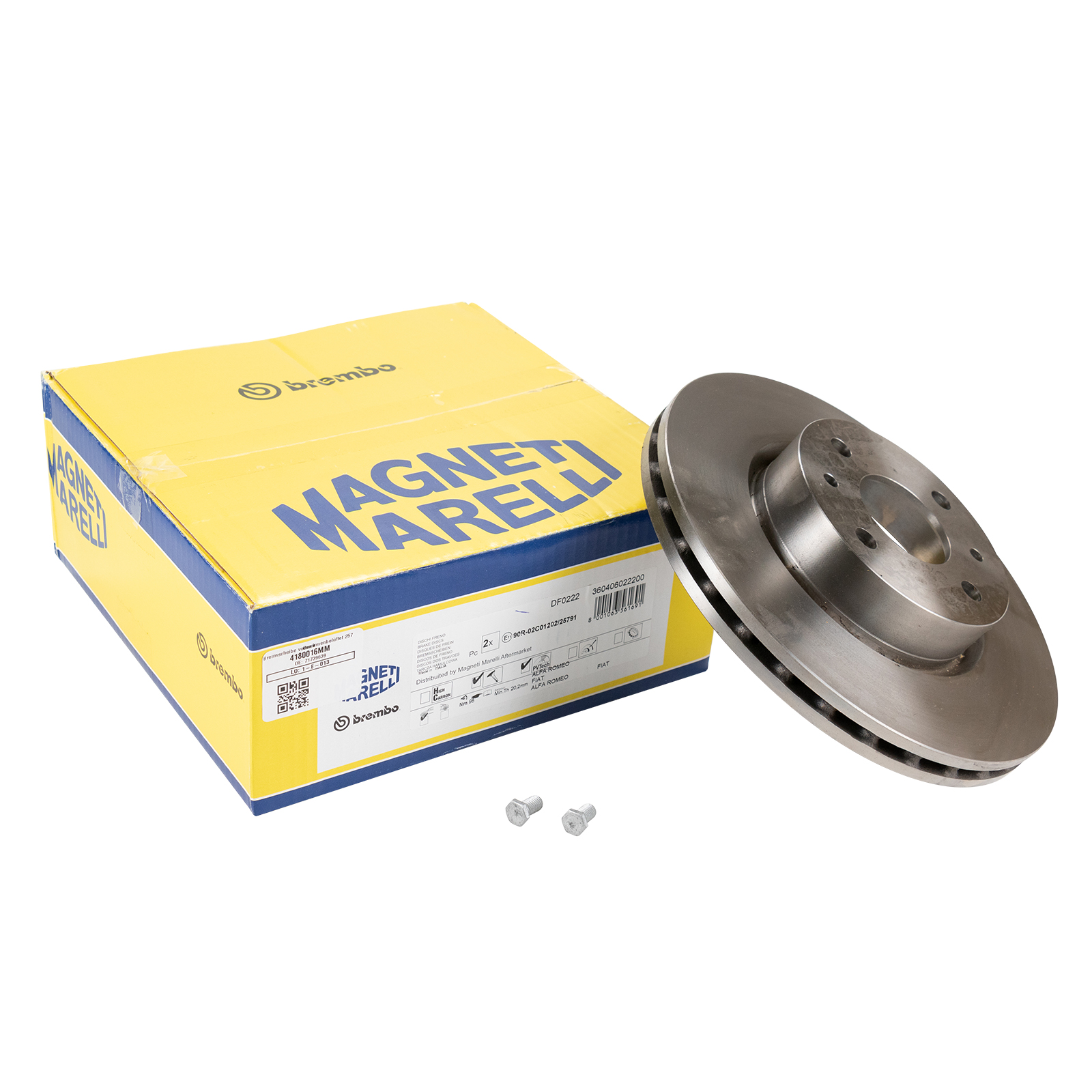 Bremsscheibe vorne innenbelüftet 257 mm Ø Magneti Marelli Fiat Croma ab Bj. 10 / 88 22 mm Dicke Lancia Thema, Alfa 164 2,0 Twin Spark
