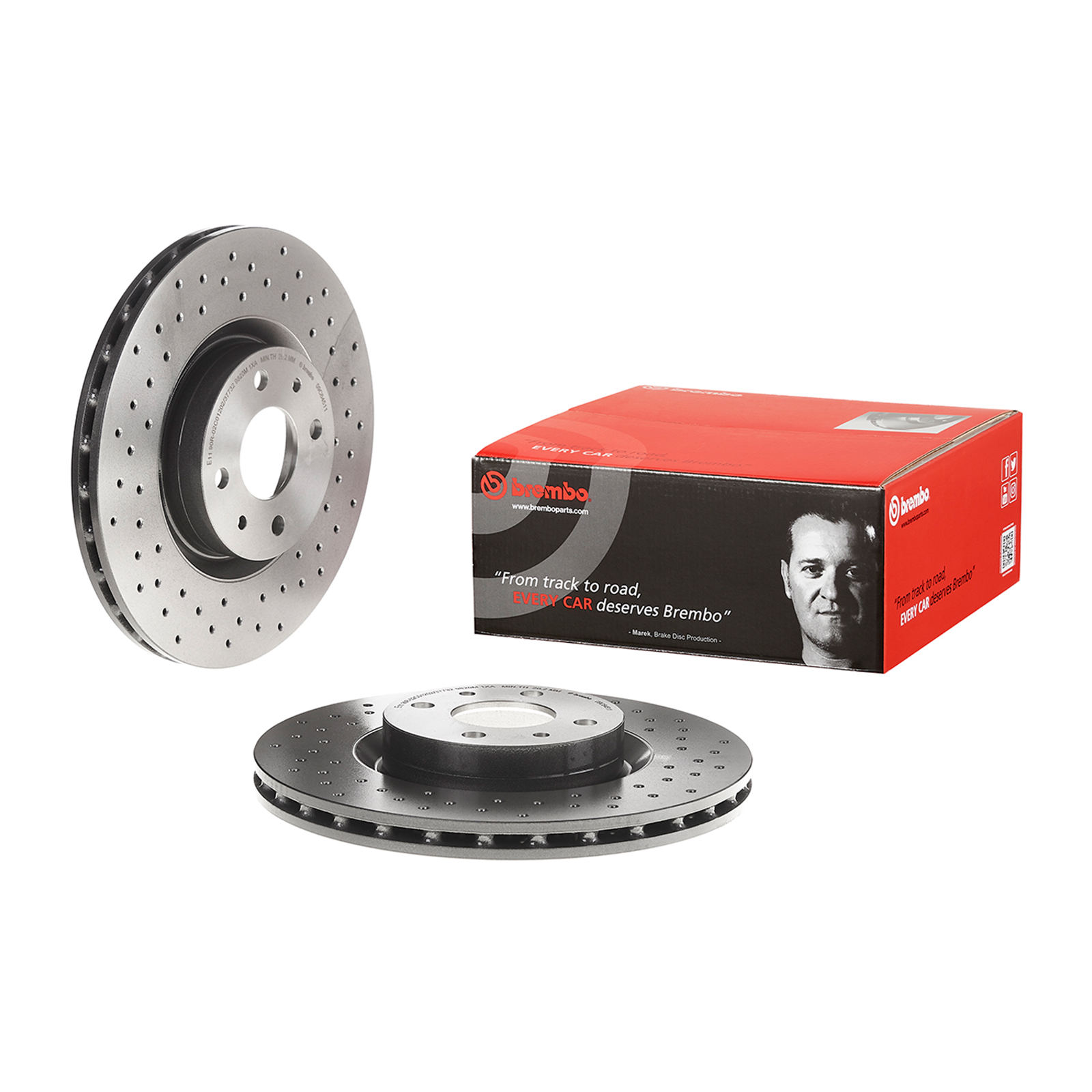 Bremsscheibe vorne Abarth 500 ab Bj. 2008 Bremsscheibendicke: 22mm Gelocht und innenbelüftet Durchmesser: 284mm