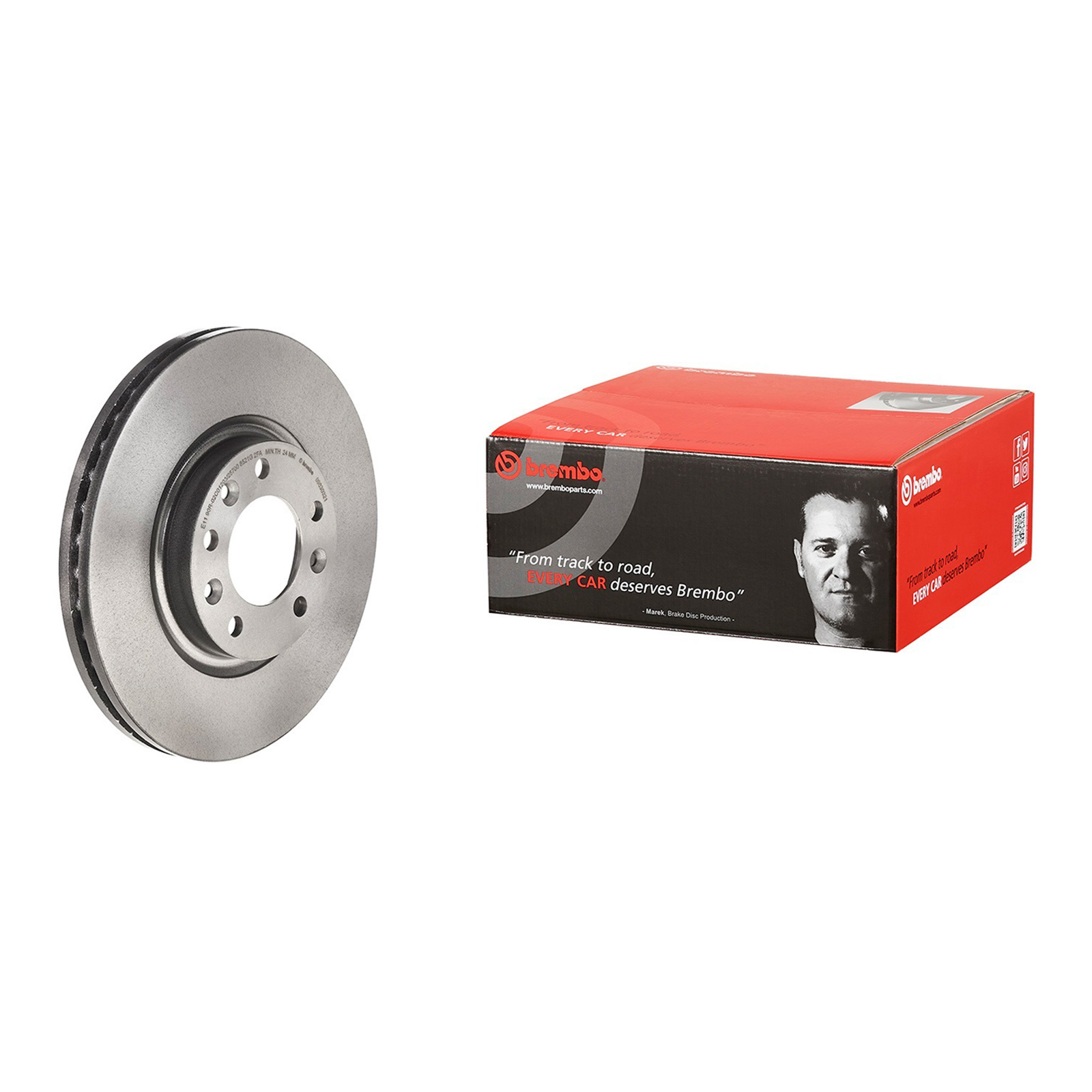 Bremsscheibe vorne Brembo Citroen Berlingo ab Bj. 2018 Opel Combo E ab Bj. 2018 Peugeot Partner, Rifter ab Bj. 2018 Außendurchmesser 283mm, beschicht