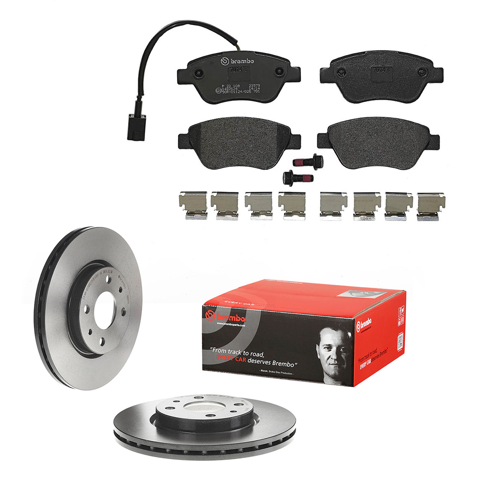 BremsenKit vorne Fiat 500 Qubo Bravo Alfa Romeo Mito Peugeot Bipper Citroen Nemo