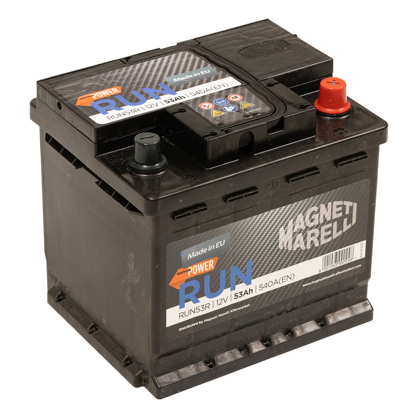 Batterie 53AH 540A RUN53R L=207 B=175 H=190 Polanordnung:DX Fiat 500 Panda Punto Doblo Qubo