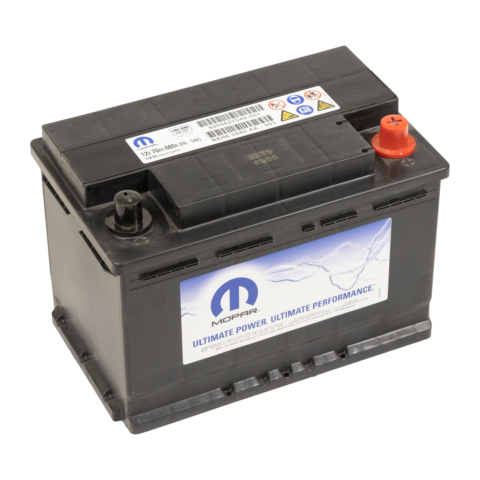 Batterie 70AH 680A L=278 B=175 H=190 Polanordnung:DX Alfa Romeo Brera 159 Stilo Ulysse Fiat Talento