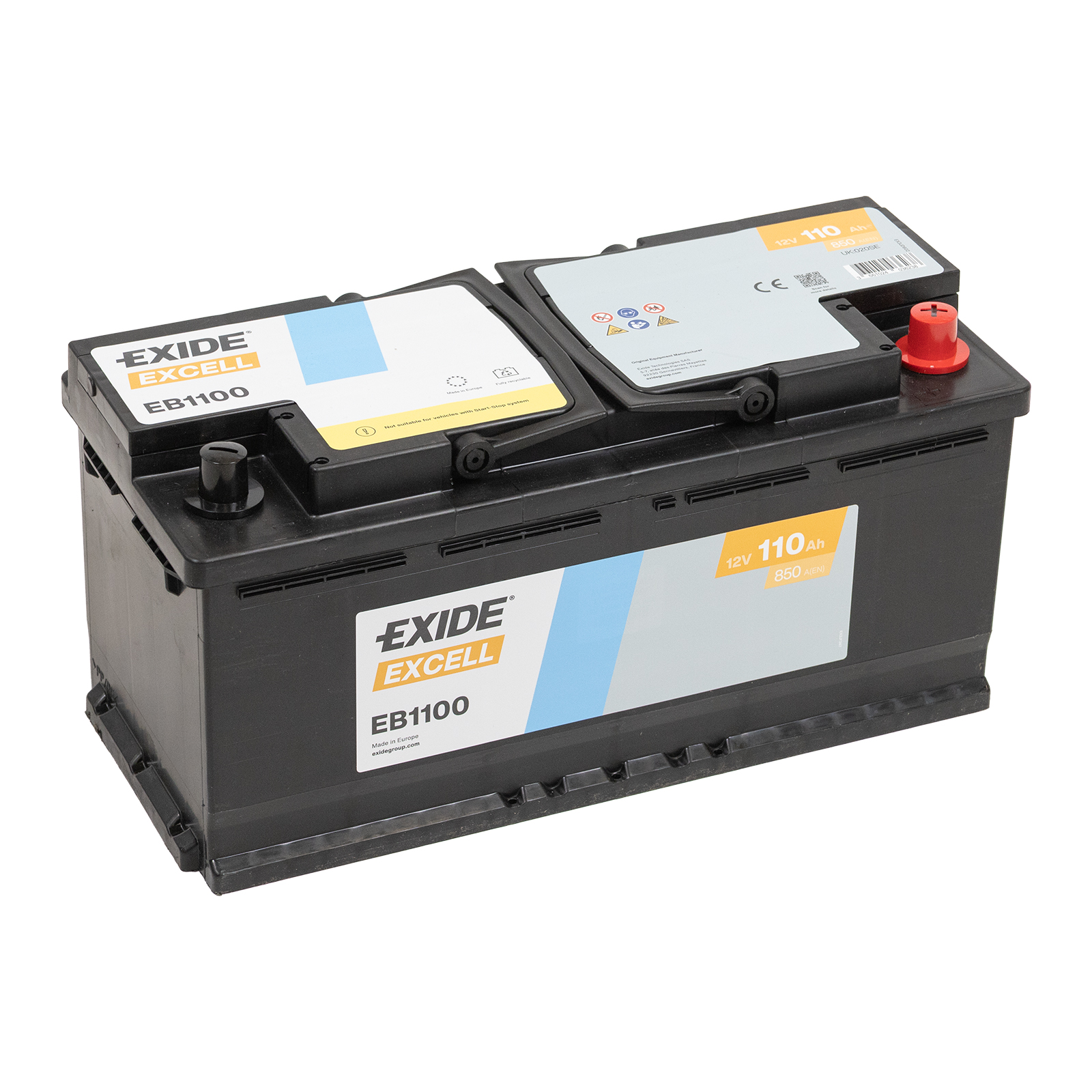 Batterie 110AH 850A EB1100 L=392 B=175 H=190 Polanordnung:DX Fiat Ducato Typ 250 auch Stop Start