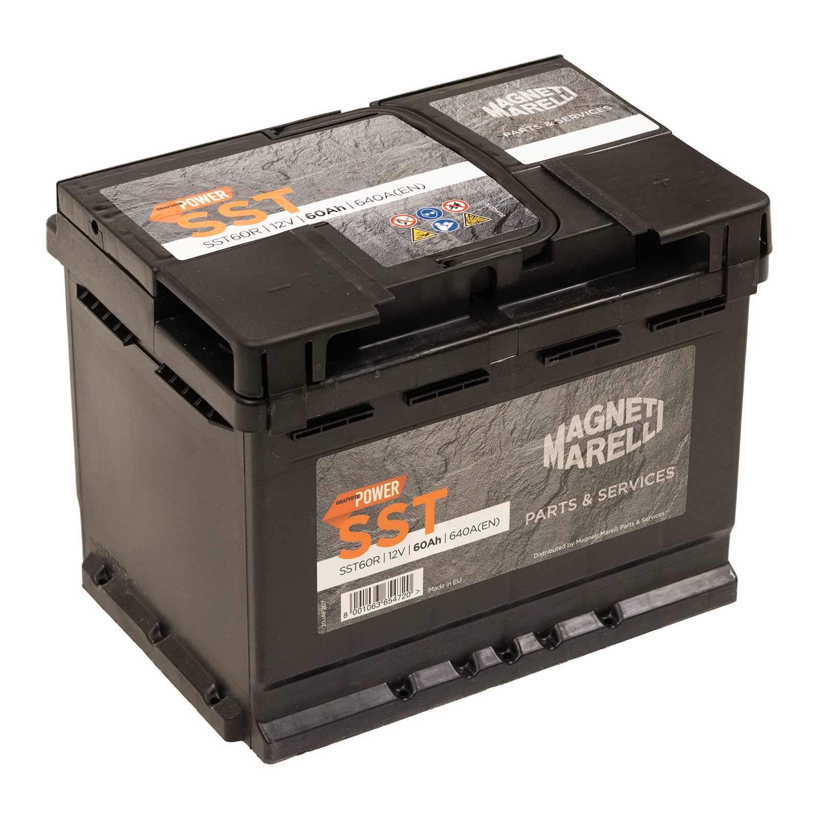 Batterie 60AH 640A SST60R Start / Stop L=242 B=175 H=190 Polanordnung:DX