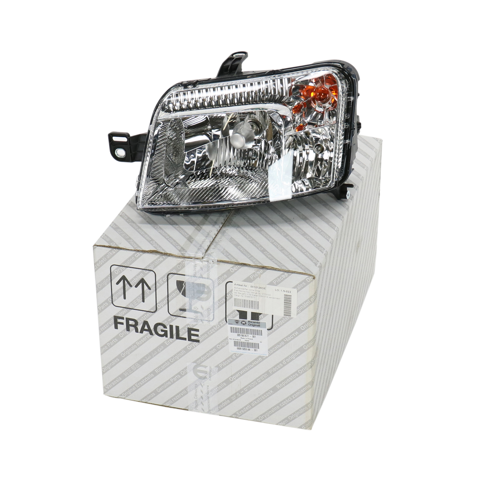 Scheinwerfer vorne links Fiat Panda Typ 169 ab Bj. 07 / 2009 bei Baujahr < 09 Kabel 5560018 verwenden