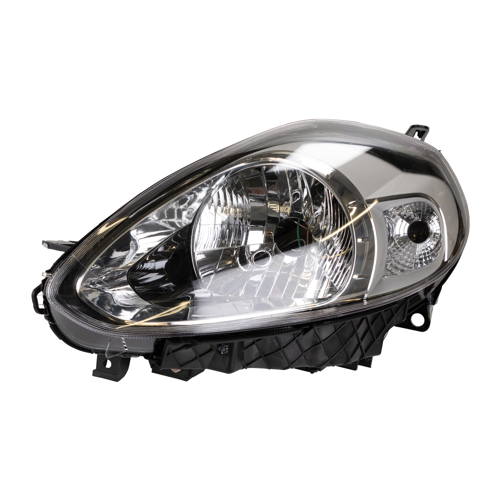 Scheinwerfer links mit Tagfahrlicht Fiat (Grande) Punto (Evo) Typ 199 ab Bj. 2008 H4, W5W, mit Stellmotor für LWR