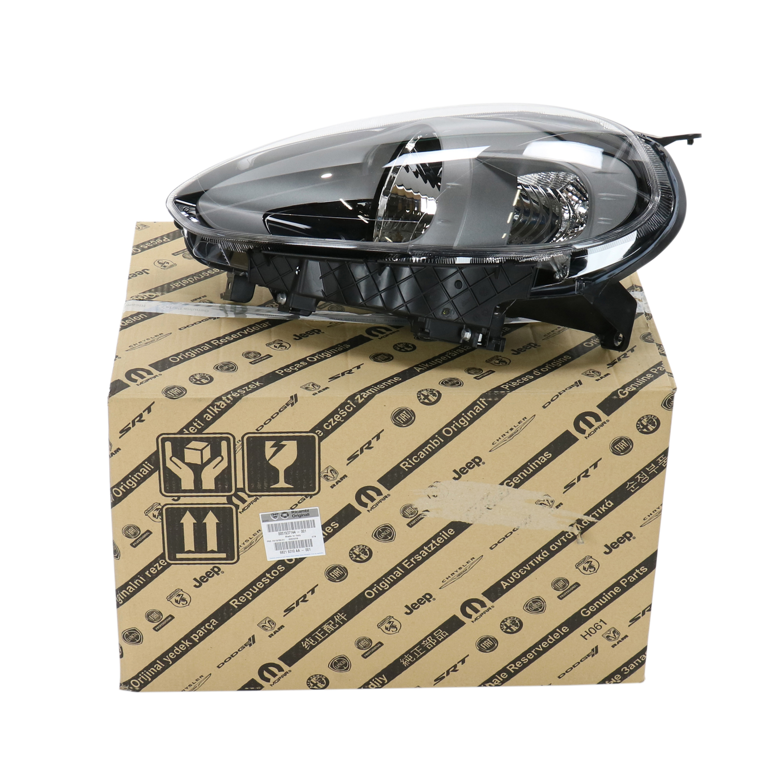 Scheinwerfer links mit Tagfahrlicht original Fiat Grande Punto Evo Bj. 2009-2012 W5W H4 - GRAU mit Stellmotor