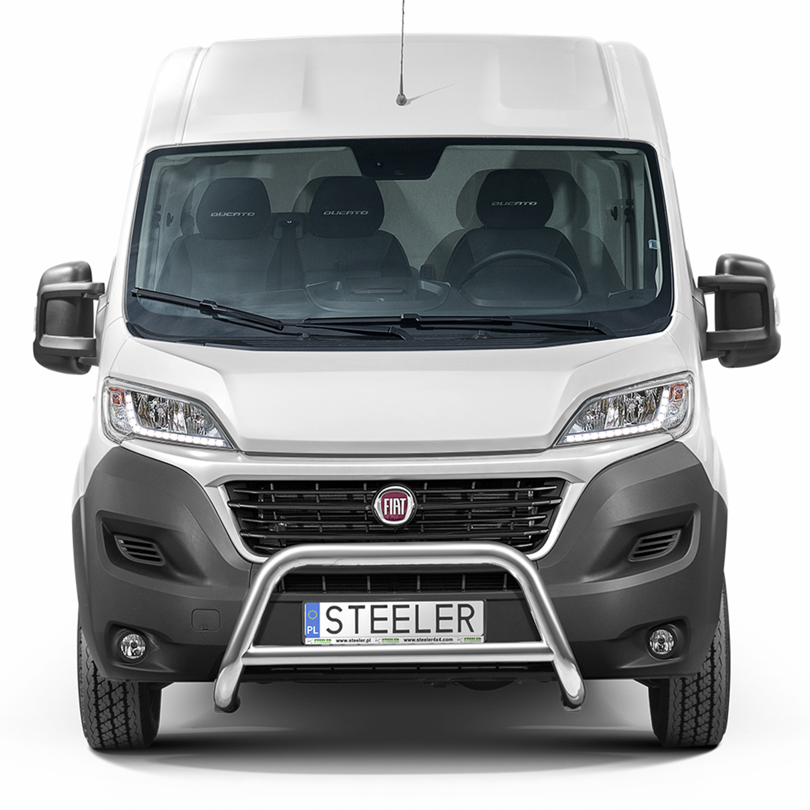 STEELER Frontschutzbügel mit Querstäben inkl. Anbausatz Edelstahl poliert Fiat Ducato / Citroen Jumper / Peugeot Boxer ab Bj. 2006 bis 3,5t Roh