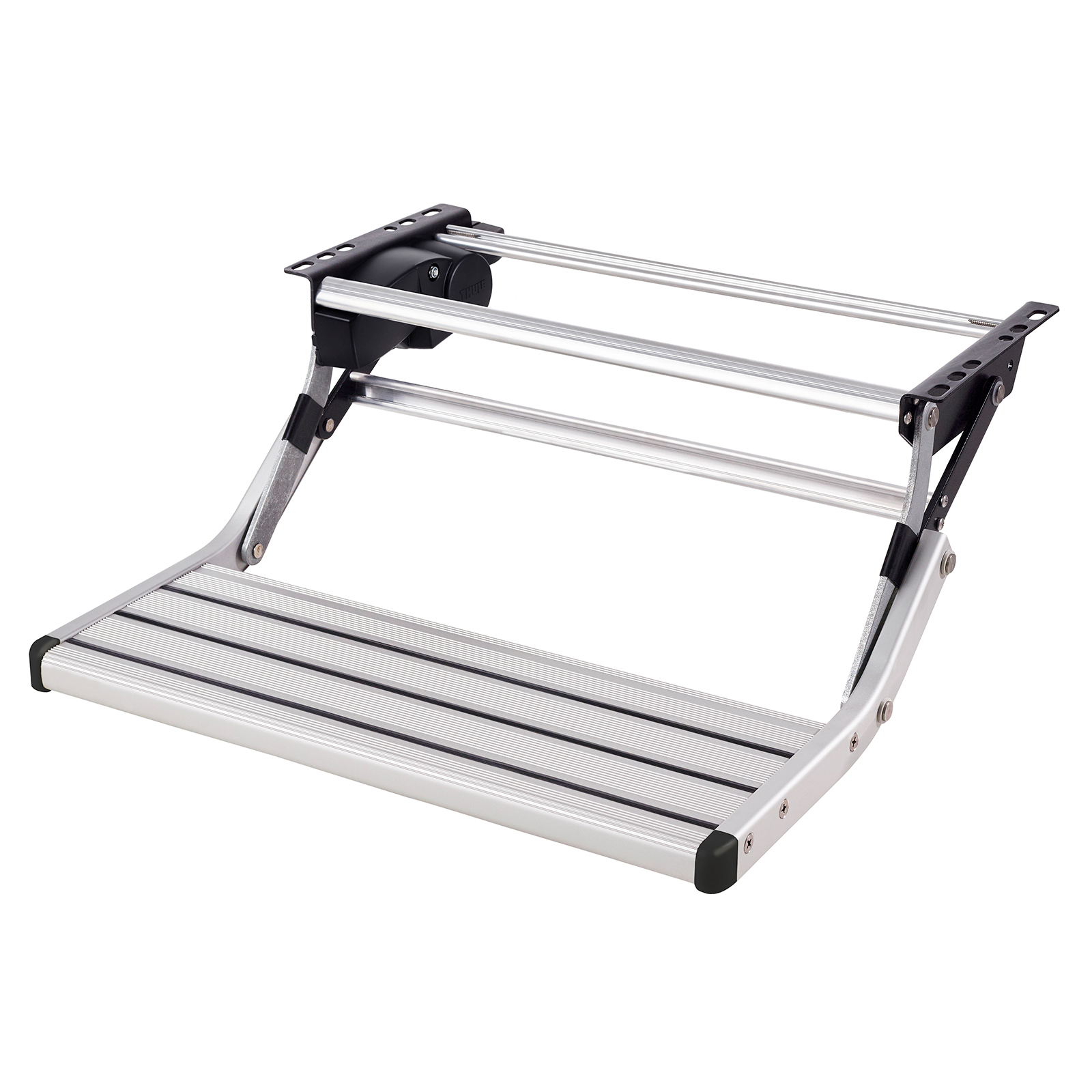 Thule Single Step 12V Typ 550 Die Thule Single Step Stufen, ob Compact oder regulär, bieten dank 12V-Motor einen sicheren und komfortablen Einstieg.