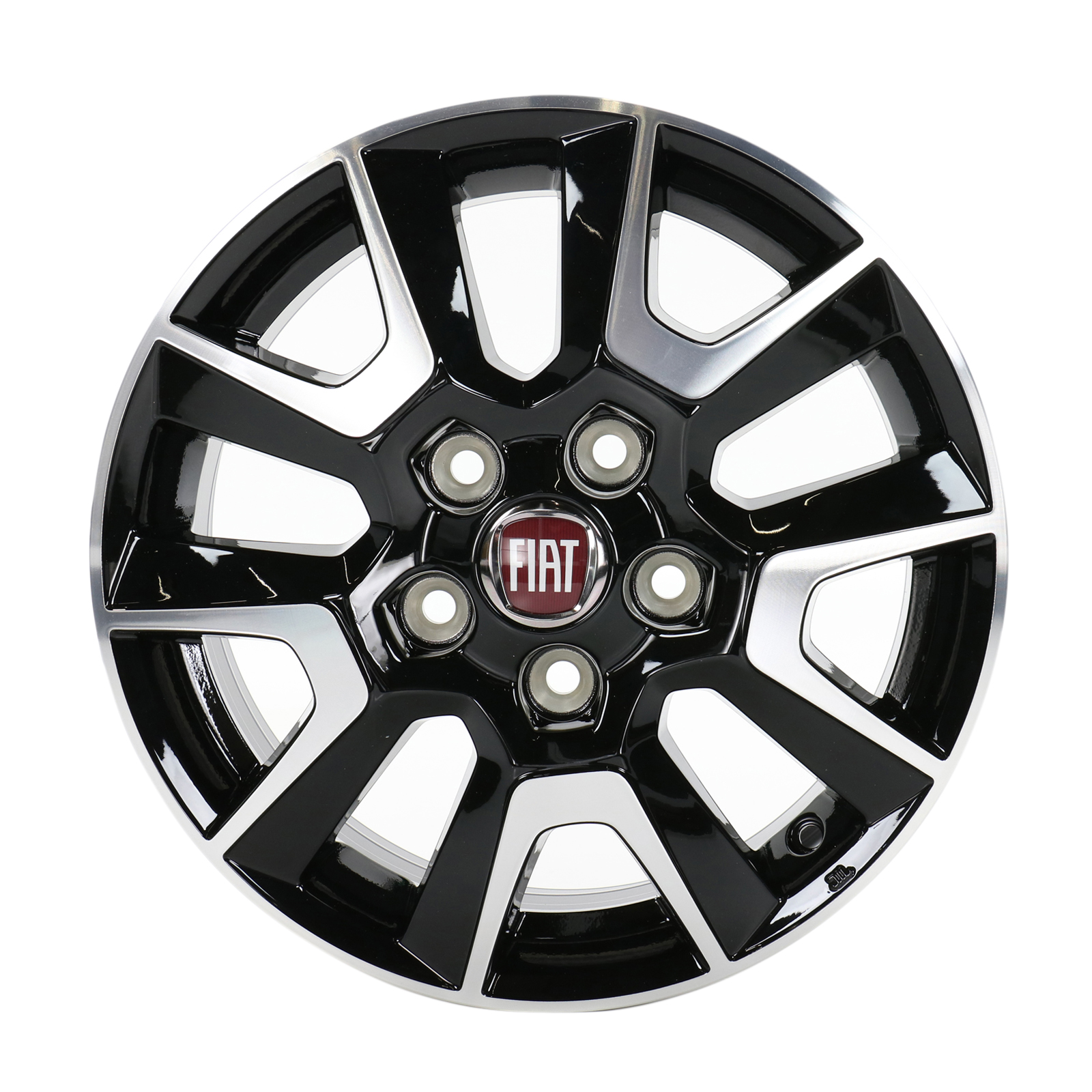 Leichtmetall Felge incl. Radnabendeckel schwarz silber 16" original Fiat Ducato 250 Light ab Bj. 05 / 2014 6 x 16 ET 68 Lochkreis 5 x 118