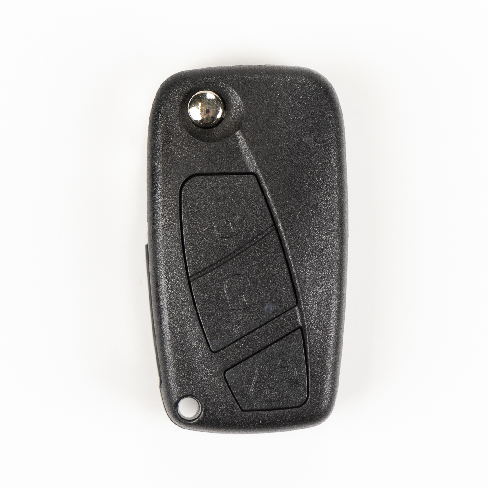 Rep. Key Schlüssel Cover *Schwarz* Fiat Bravo Doblo Idea Grande Punto Qubo Panda OHNE seitliche Batterie Halterung