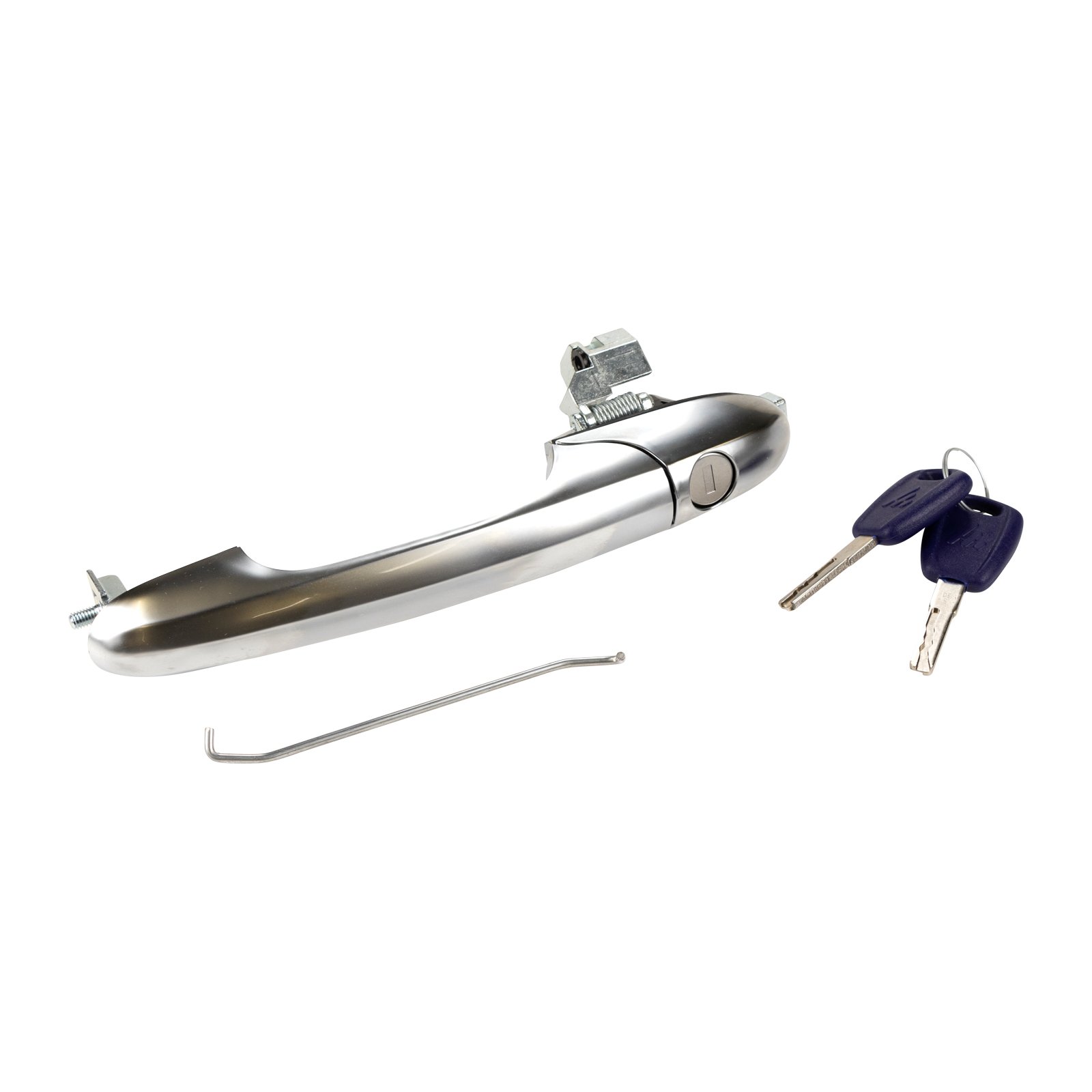 Türgriff außen links chrom Fiat 500 Typ 312 ab Bj. 2012 matt chrom, mit Zylinder