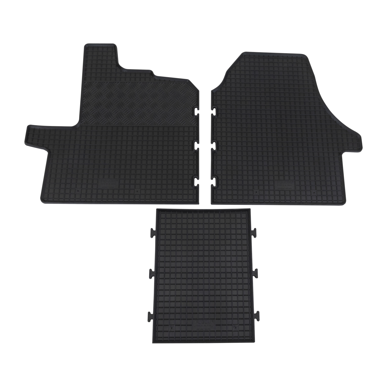 Fußmatte Gummi schwarz mit hohem Rand Fiat Ducato ab Bj. 2006 3tlg. Citroen Jumper Peugeot Boxer hohen Rand