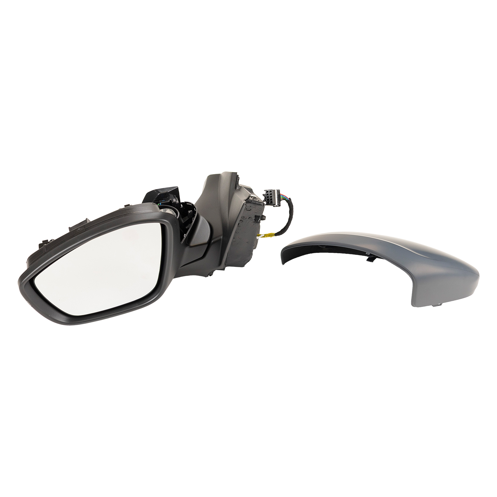 Außenspiegel komplett links Peugeot 2008 II ab Bj. 2019 mit Blinklicht, elektrisch, grundiert, konvex, beheizbar