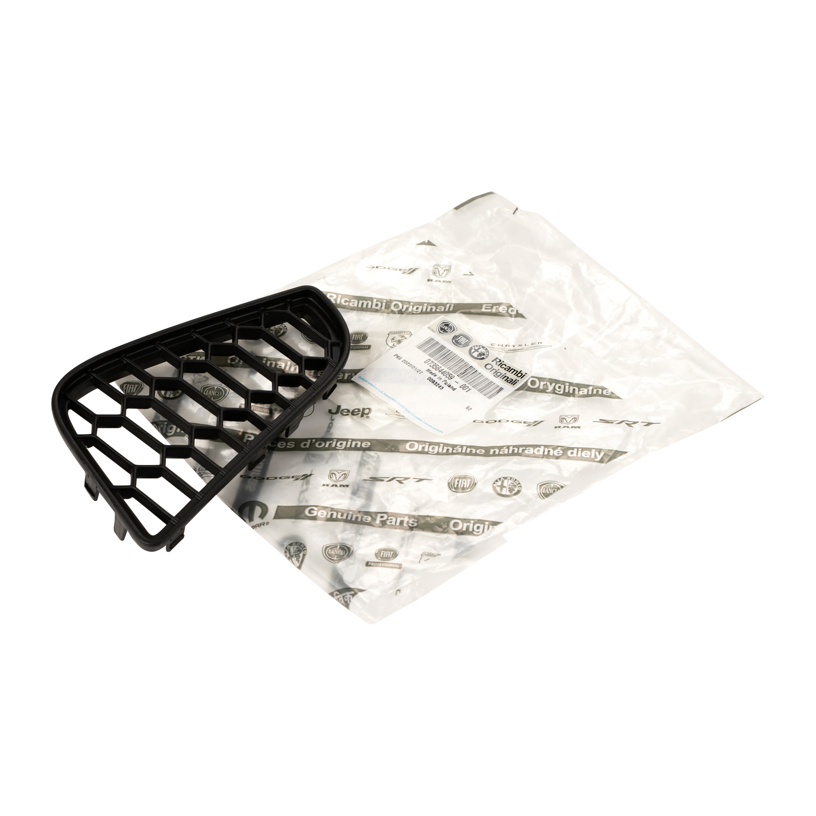 Blende für die vordere Stoßstange Abarth 500 ab Bj. 2016 Plastik Schwarz