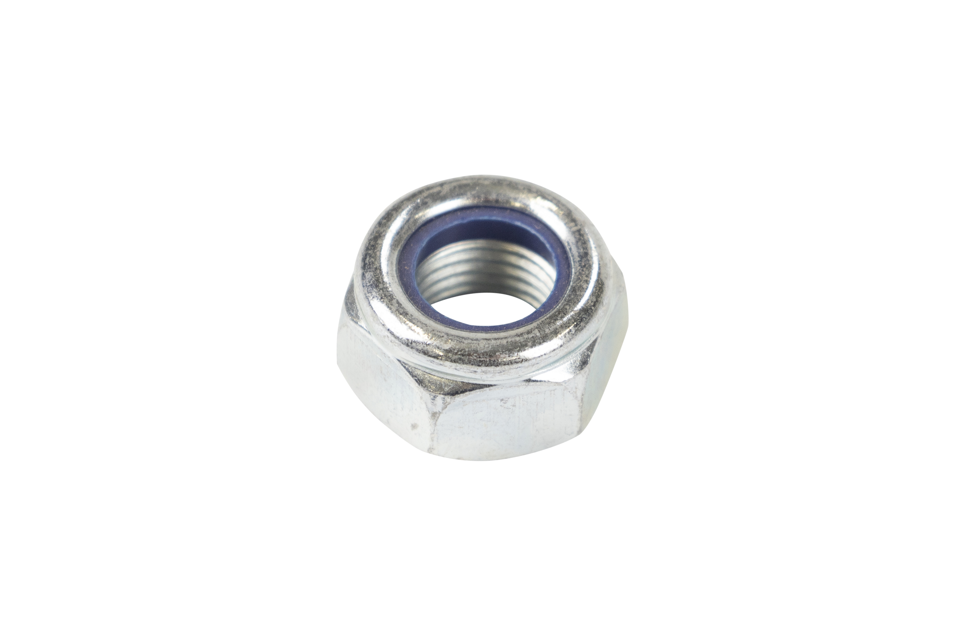 Stoppmutter DIN 982 M14 x 1,5 DIN 982, M 14 x 1,5, Höhe: 16 mm, SW 22, Güte 8, galv. verzinkt selbstsichernde Sechskantmutter mit Kunststoffklemmteil