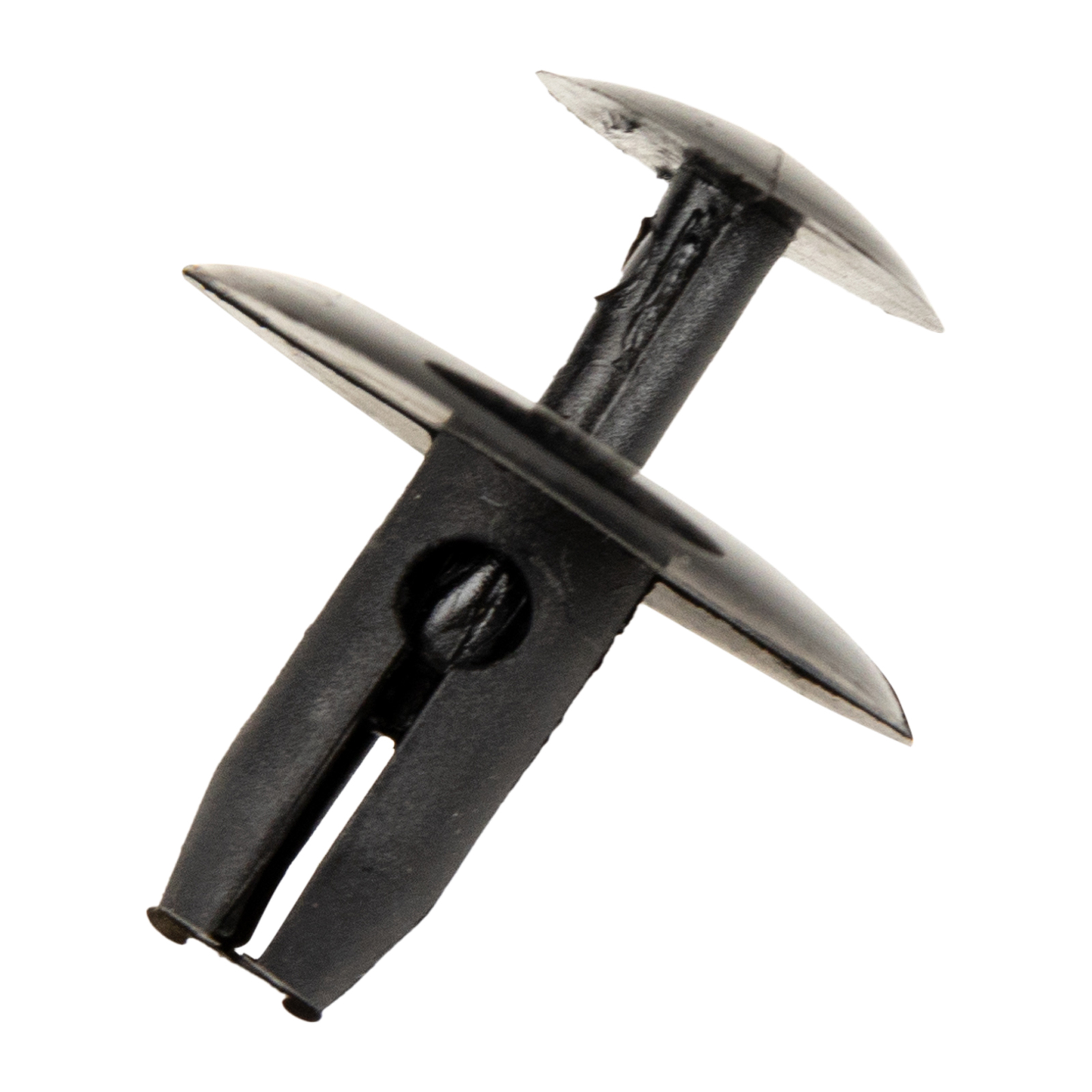 Klemmstück mit Stift Clips schwarz Spannstück Niet aus Kunstoff PSA L=10,00F=6500H=14,00S=4,50S1=3,00T=22
