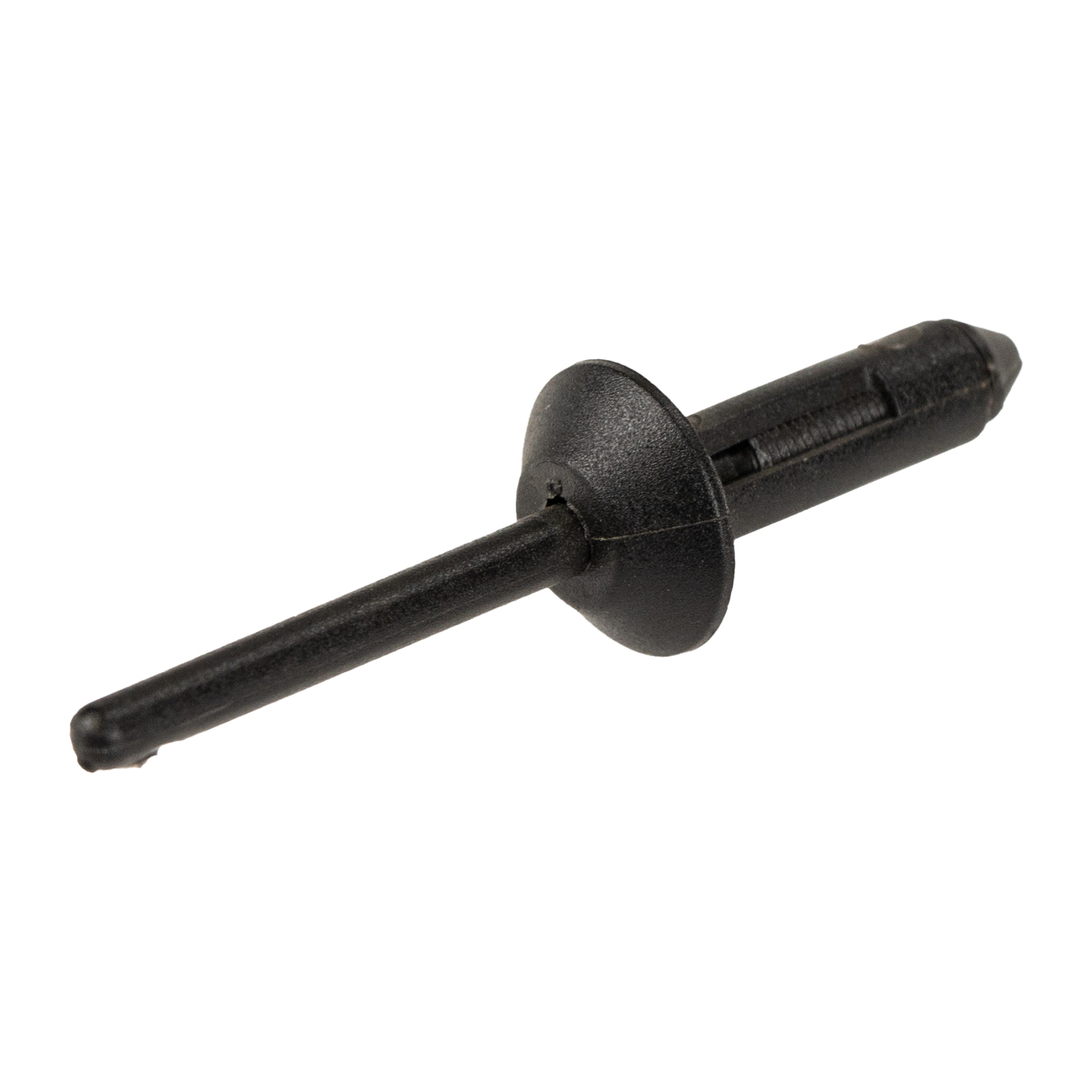 Klemmstück mit Stift Clips schwarz Spannstück Niet aus Kunstoff Universal L=22,00F=5,00H=16,00S=3,50T=12,00 mm