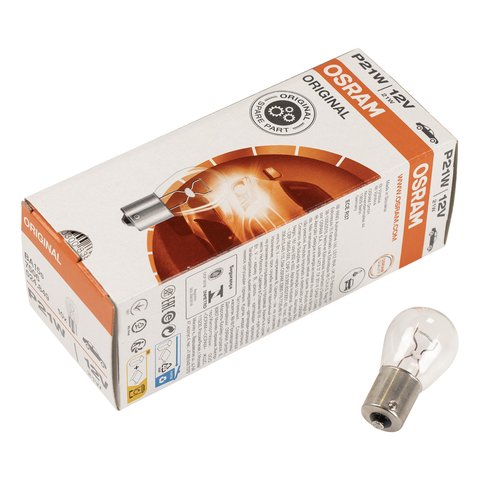 Kugellampe P21W 21W 12V BA15s GLP BA15S P21W 12V Bajonettverschluß