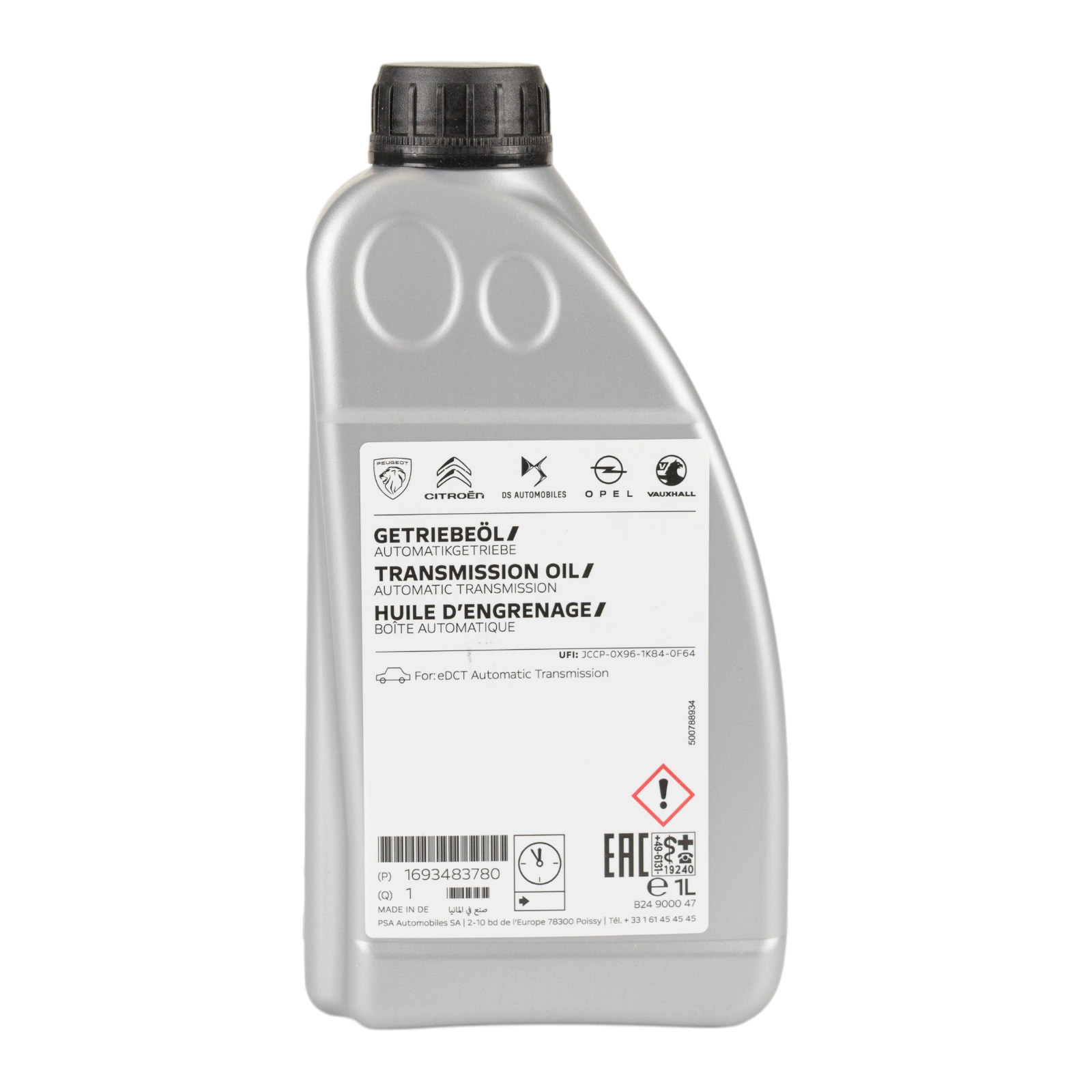 Automatikgetriebeöl eDCT PSA OE 16 934 837 80 1 Liter Getriebeöl eDCT for MHEV + PHEV FIAT 9.55550-HE3 STELLANTIS 1693483780