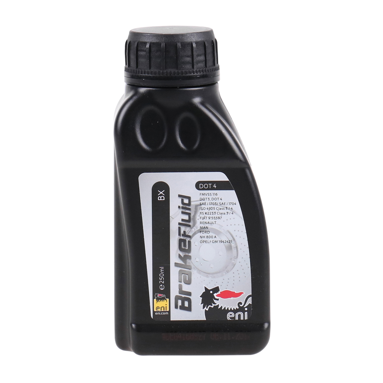 eni Brake Fluid DOT 4 250ml Bremsflüssigkeit für alle hydraulischen Trommel- und Scheibenbremsen mit hohem Siedepunkt und guter Materialverträglichke